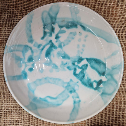 Large Plates - White and Teal