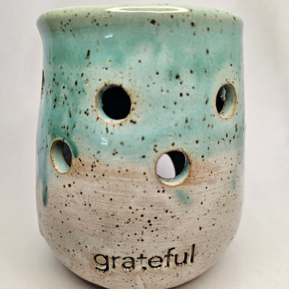 Wax Melter - grateful - White and Teal