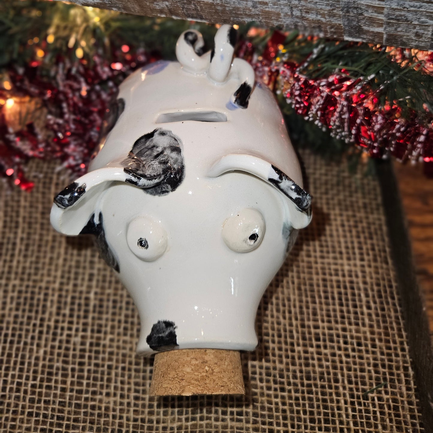 Piggie Bank - Small Black and White