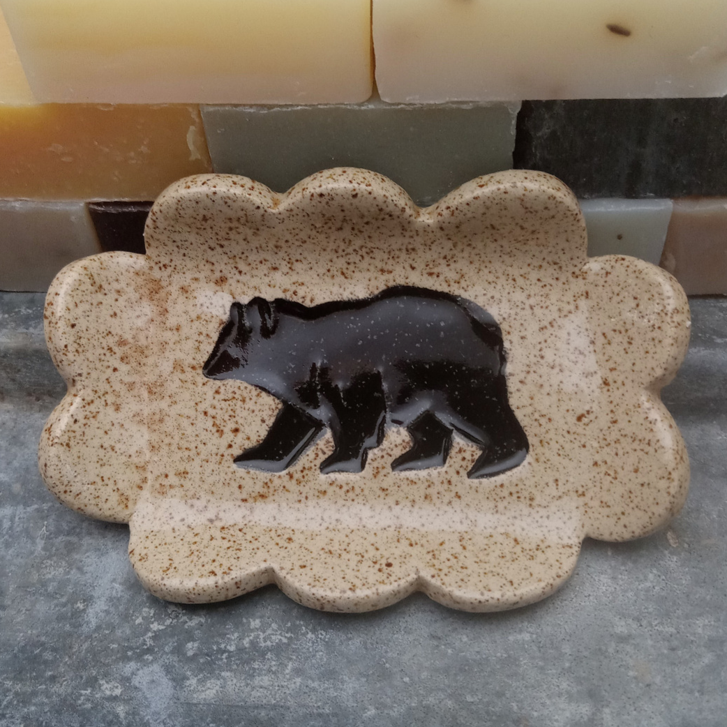 Black Bear Soap Dish